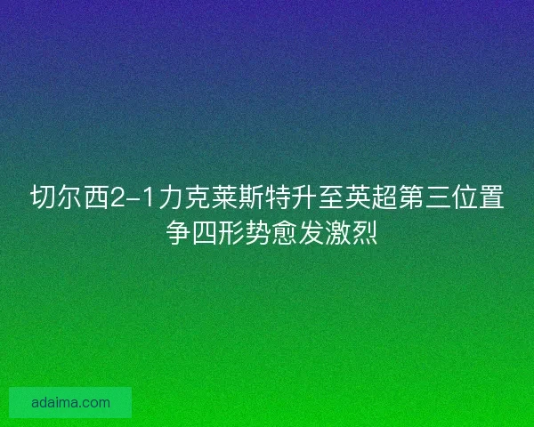 切尔西2-1力克莱斯特升至英超第三位置 争四形势愈发激烈 切尔西2-1力克莱斯特升至英超第三位置 争四形势愈发激烈